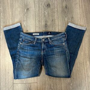 AG The Stevie Roll-Up Slim Straight Roll-Up Jeans Size 25